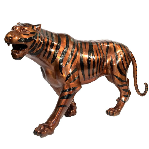 Tiger Life Size Bronze Sculpture
